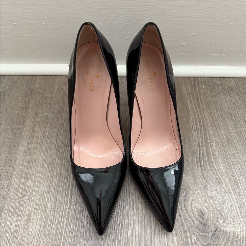 Kate Spade Glossy Black Heels Patent Leather
